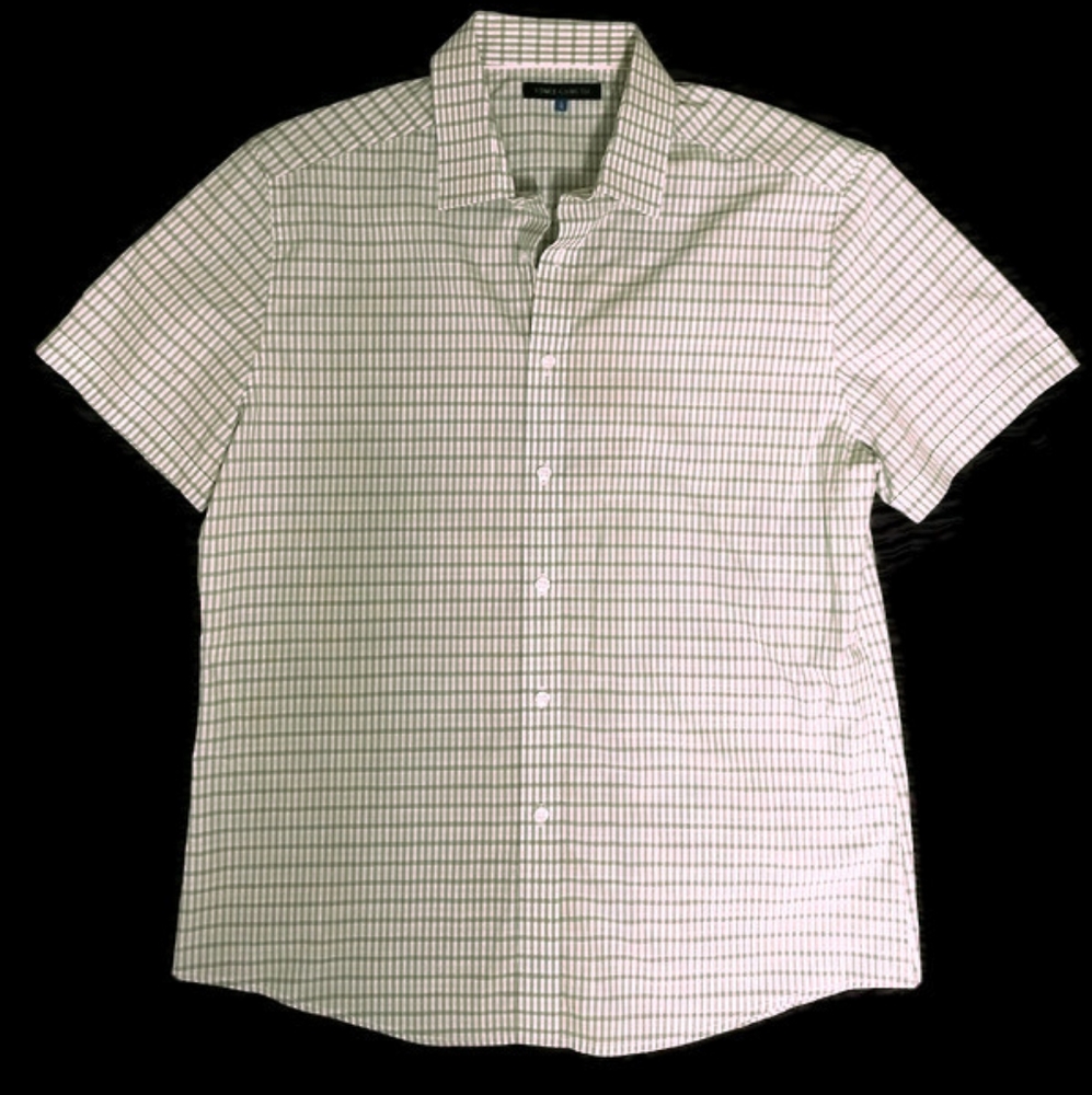 Vince Camuto Men's Button-up Plaid Shirt Sz L